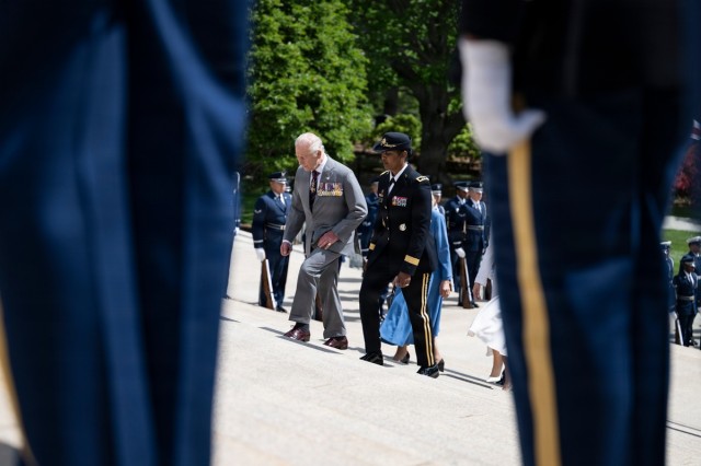 King Charles III and Queen Camilla Visit Arlington National Cemetery