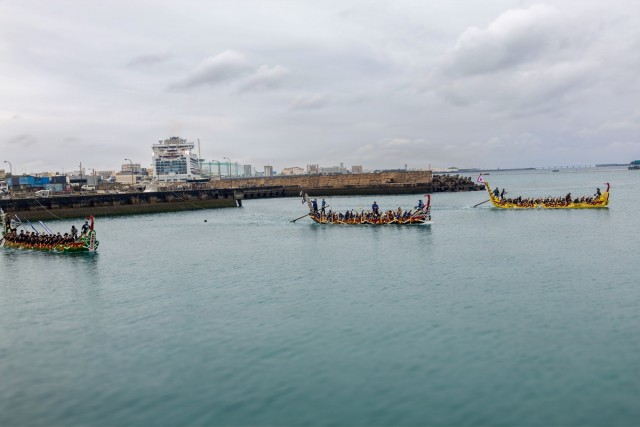 U.S. Army community members participate in Okinawa’s Naha Haarii