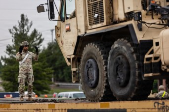 1st Armored Division vehicles, equipment rolling in to support Cadet Summer Training