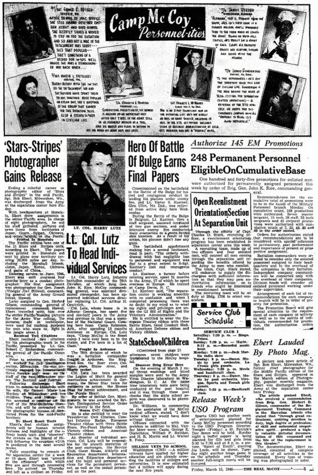 This Month in Fort McCoy History  — March