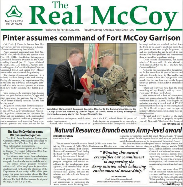 This Month in Fort McCoy History  — March