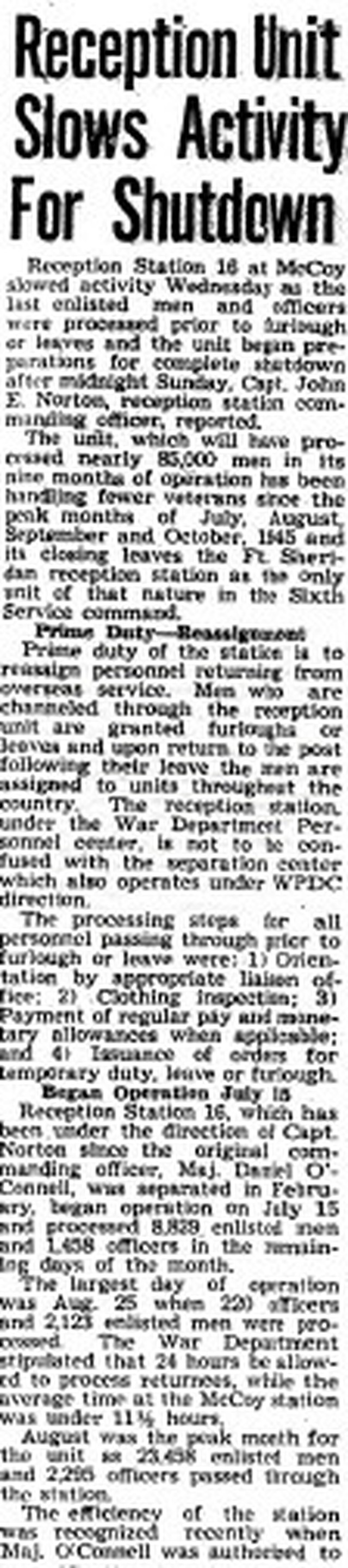 This Month in Fort McCoy History — April