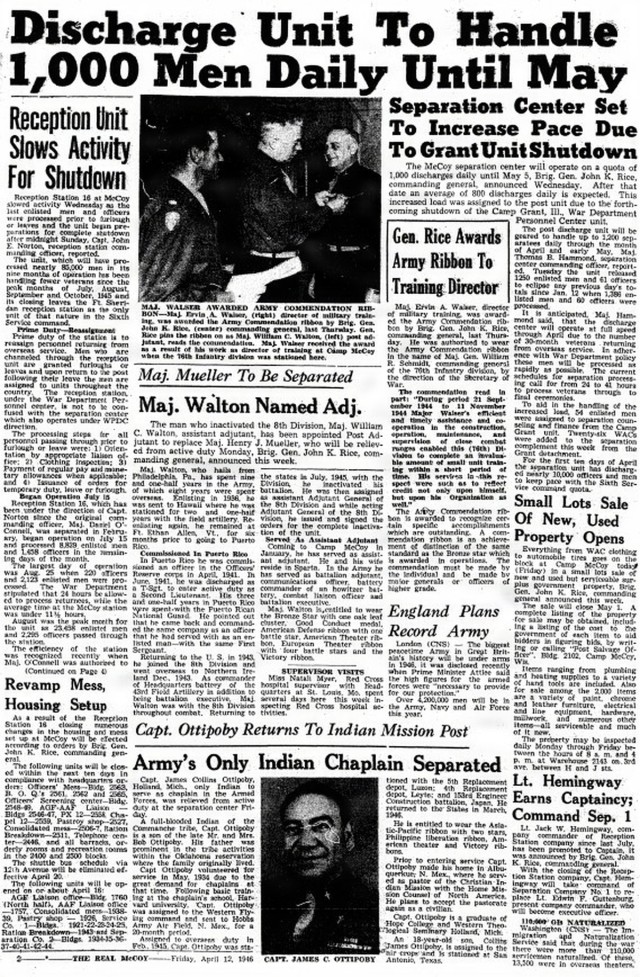 This Month in Fort McCoy History — April