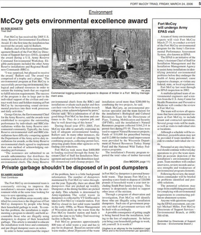 This Month in Fort McCoy History  — March