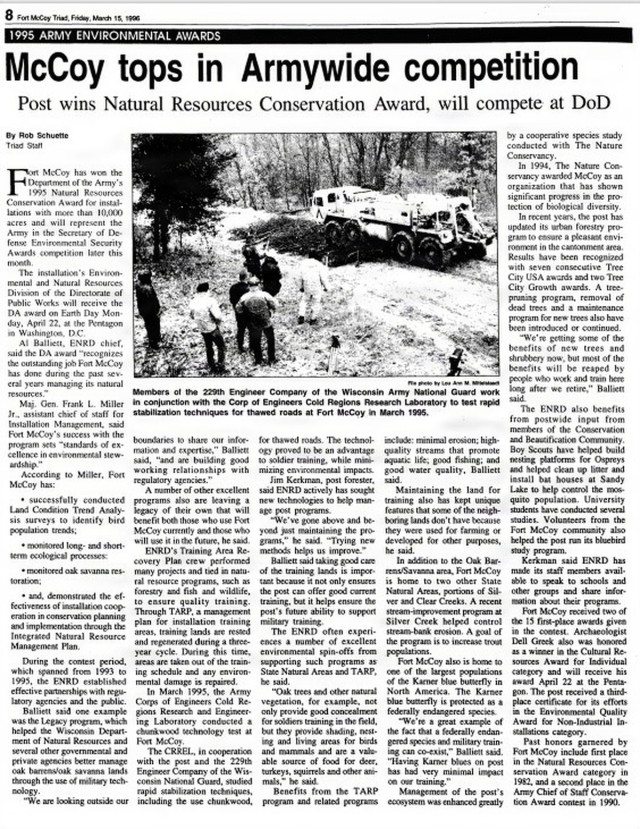 This Month in Fort McCoy History  — March