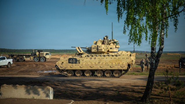 U.S. Army Soldiers conduct counter-unmanned aerial system live-fire testing during Project Flytrap