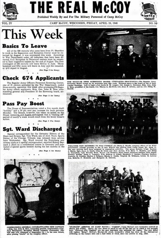 This Month in Fort McCoy History — April