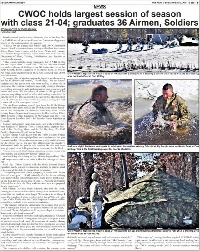 This Month in Fort McCoy History  — March