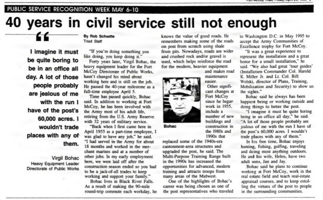 This Month in Fort McCoy History — April