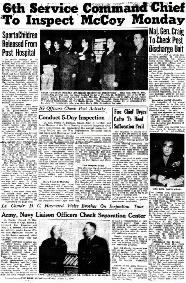 This Month in Fort McCoy History  — March