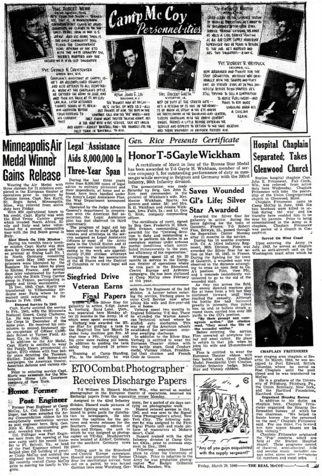 This Month in Fort McCoy History  — March