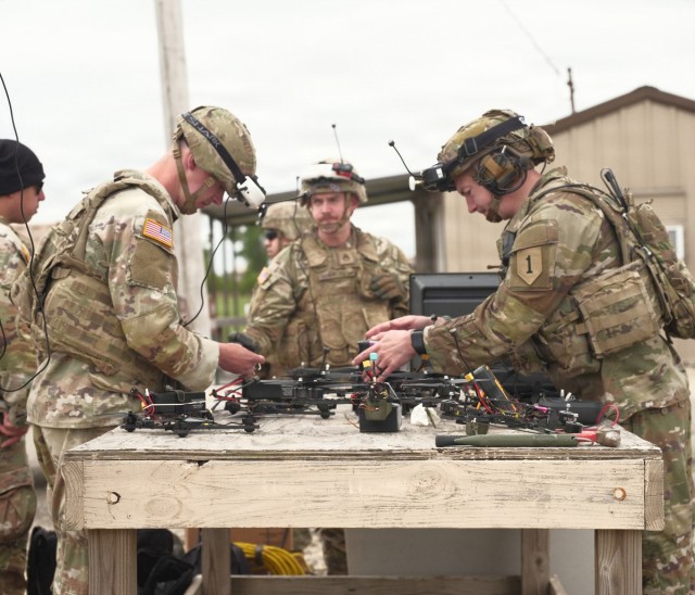 Soldiers of D-Co, 1BEB launch the Diehard One-Way Strike Drone Experimentation Series