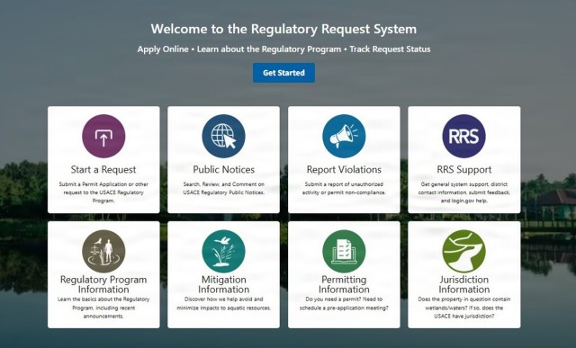 Regulatory Request System Homepage