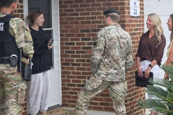 Hunter Army Airfield Command Team Connects with Residents During Walking Town Hall