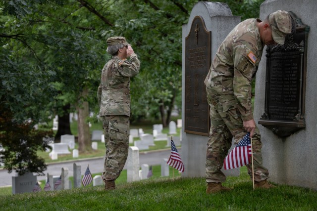 Chaplain Corps honors the fallen on Chaplains Hill at Arlington National Cemetery during ‘Flags In’