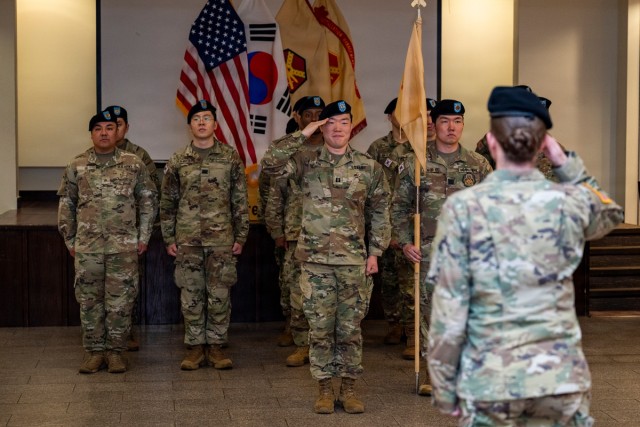 Headquarters and Headquarters Company of USAG Humphreys Change of Command