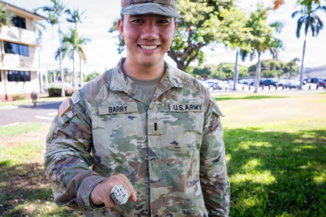 Soldier Spotlight - 94th Army Air and Missile Defense Command Officer gives back to his hometown school
