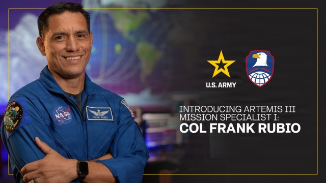 Army Astronaut Col. Frank Rubio Selected for NASA's Historic Artemis III Mission