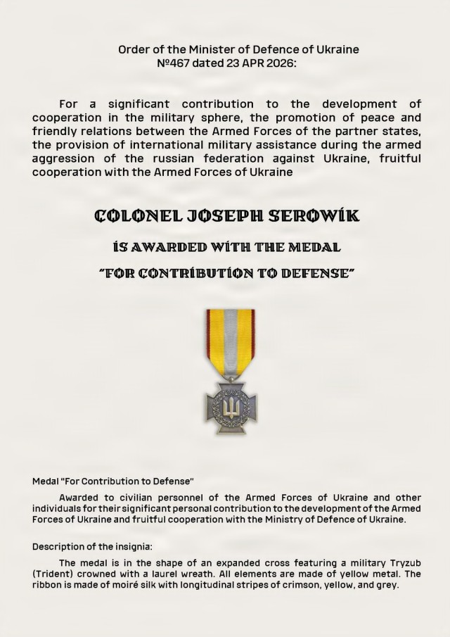 CAC Officer Receives Ukrainian Medal