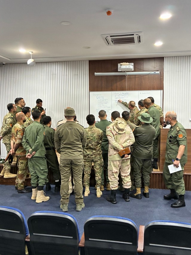 SETAF-AF civil affairs Soldiers conduct subject matter expert exchange with Libyan officers