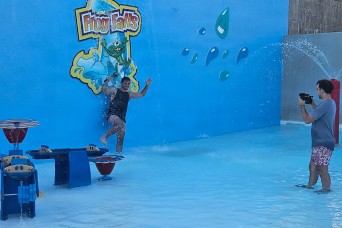 Popular content creator visits Picatinny Arsenal’s Frog Falls Aquatic Park
