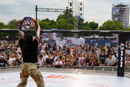 Service Members Showcase Combatives Skills at UFC Freedom 250