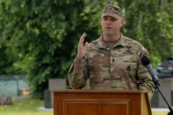 21st Special Troops Battalion welcomes new command sergeant major