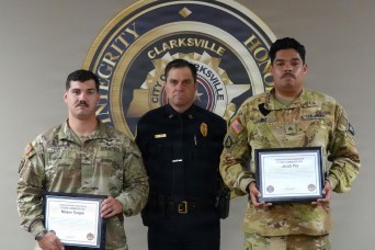 101st Airborne Soldiers Honored for Stopping Armed Suspect in Clarksville
