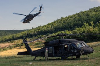 Skyfall Simulation: KFOR partners rehearse downed aircraft response