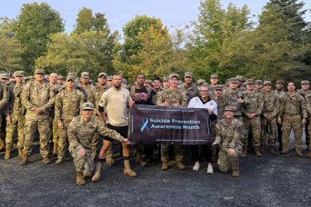 Fort Drum Soldiers ruck for Suicide Prevention Month